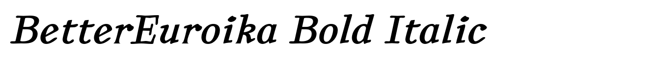 BetterEuroika Bold Italic